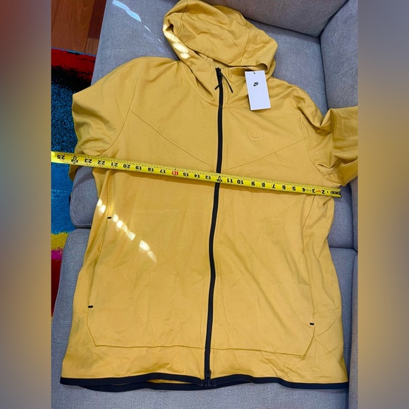 Nike Sportswear Tech Fleece Lightweight Men's Full-Zip Hoodie Gold Large - Picture 5 of 7